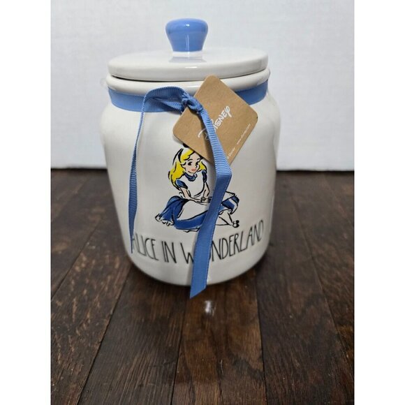 NWT Rae Dunn Disney  Alice in Wonderland Canister Farmhouse - Picture 10 of 16